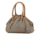 グッチ ディアマンテ スーキー ハンドバッグ ショルダーバッグ 2WAY 223974 ベージュ ブラウン キャンバス レザー レディース GUCCI 【中古】